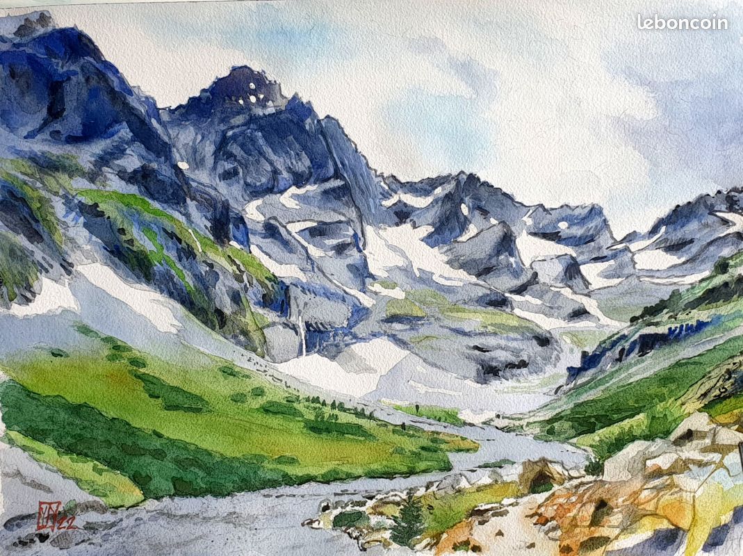 Peintures aquarelle montagne (image 4)