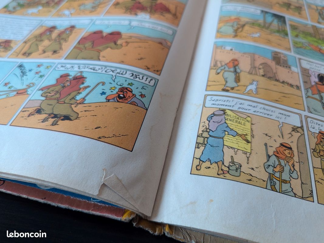 Tintin Les Cigares du pharaon B14 (EO couleurs française 1955) cotée 400 euros (image 14)