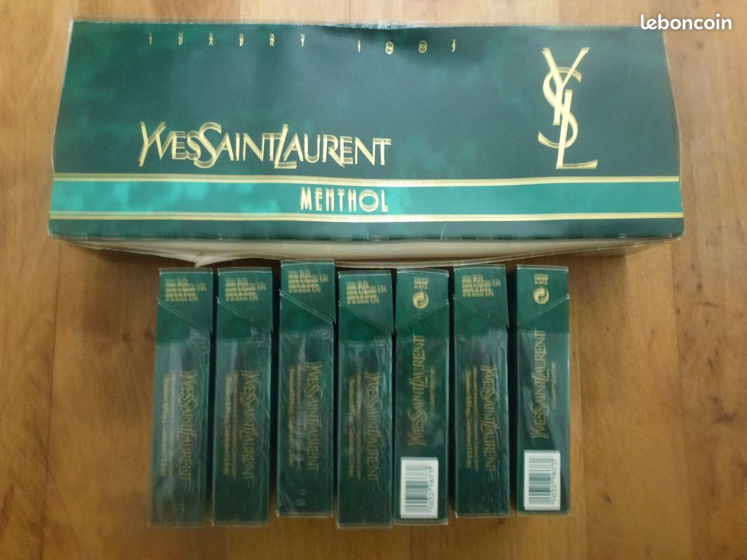 yves saint laurent menthol cigarettes 7 paquets de cigarettes vides Yves saint Laurent
