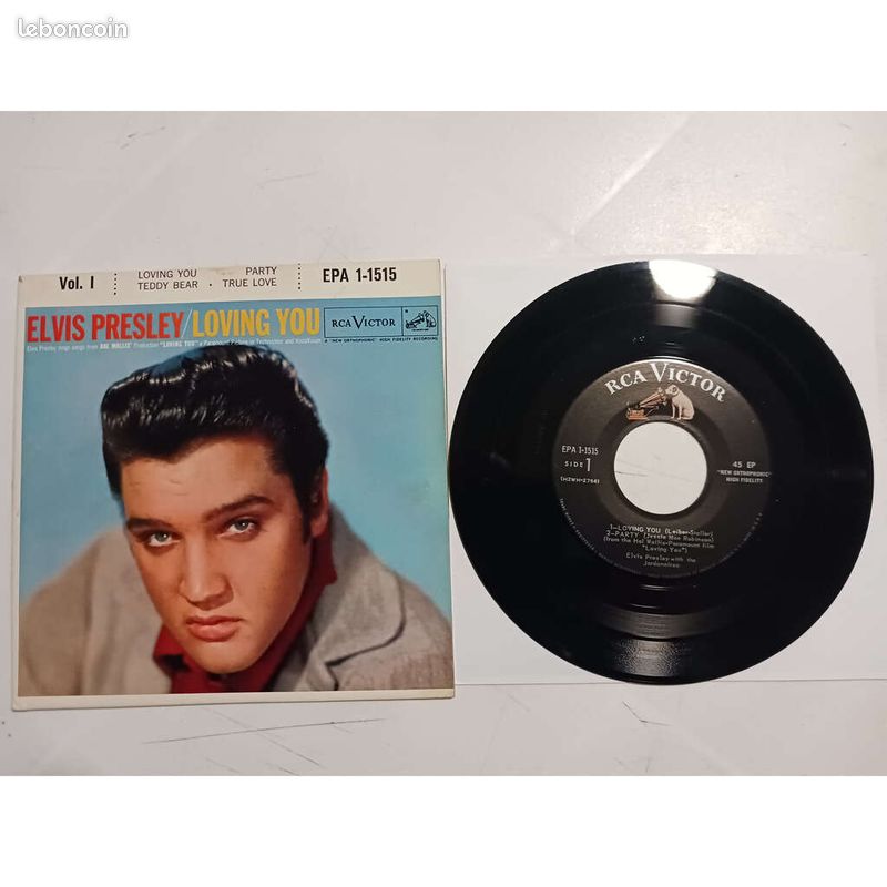 Elvis presley loving you vol.1 EP usa 1957 label noir EPA1-1515 (image 1)