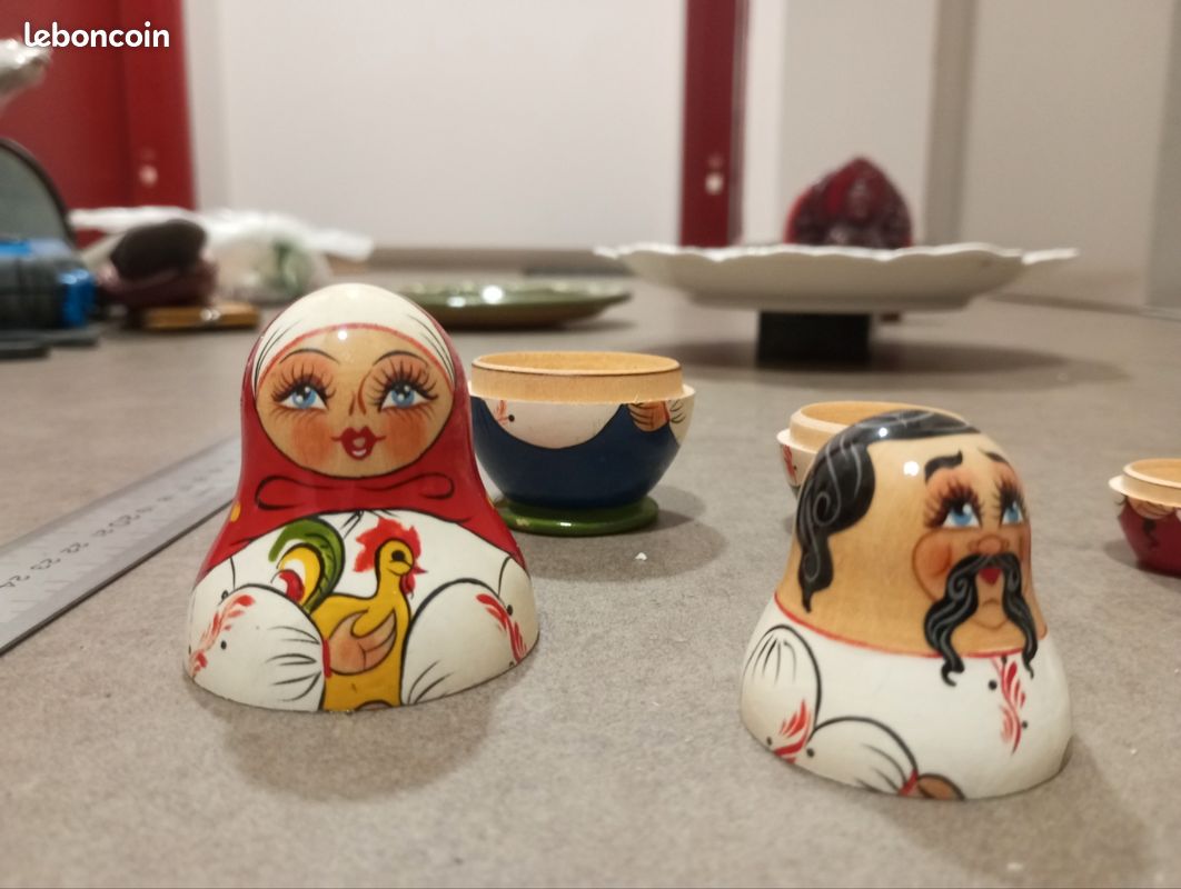 Poupées Russes Matriochkas Traditionnelles - 5 Pièces - 16 Cm - Jouet Ancien URSS