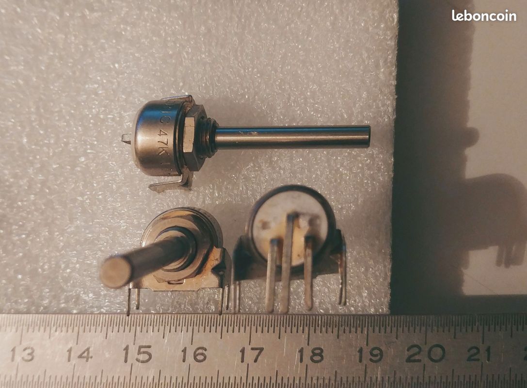 Potentiomètre 47kΩ à souder sur cicuit - DRALORIC LIN 61C - composant électronique - NEUF (image 4)