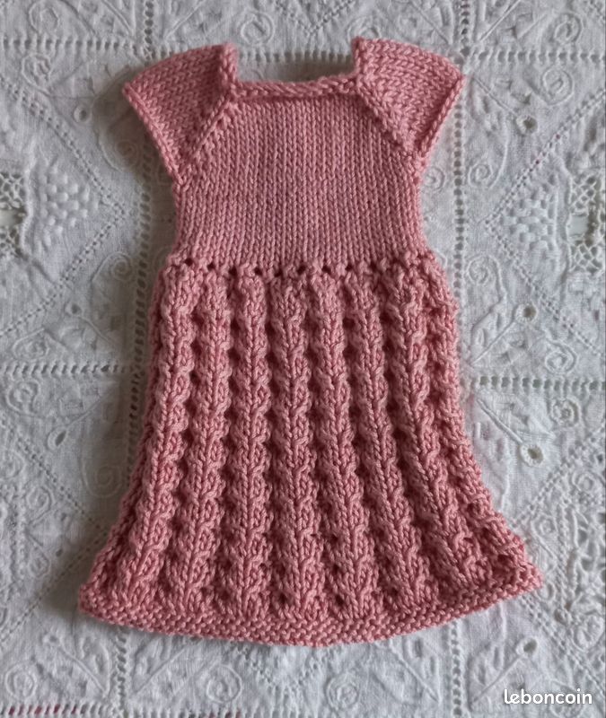 Robe Pour Poupée Bleuette 29 Cm – Coton Vintage
