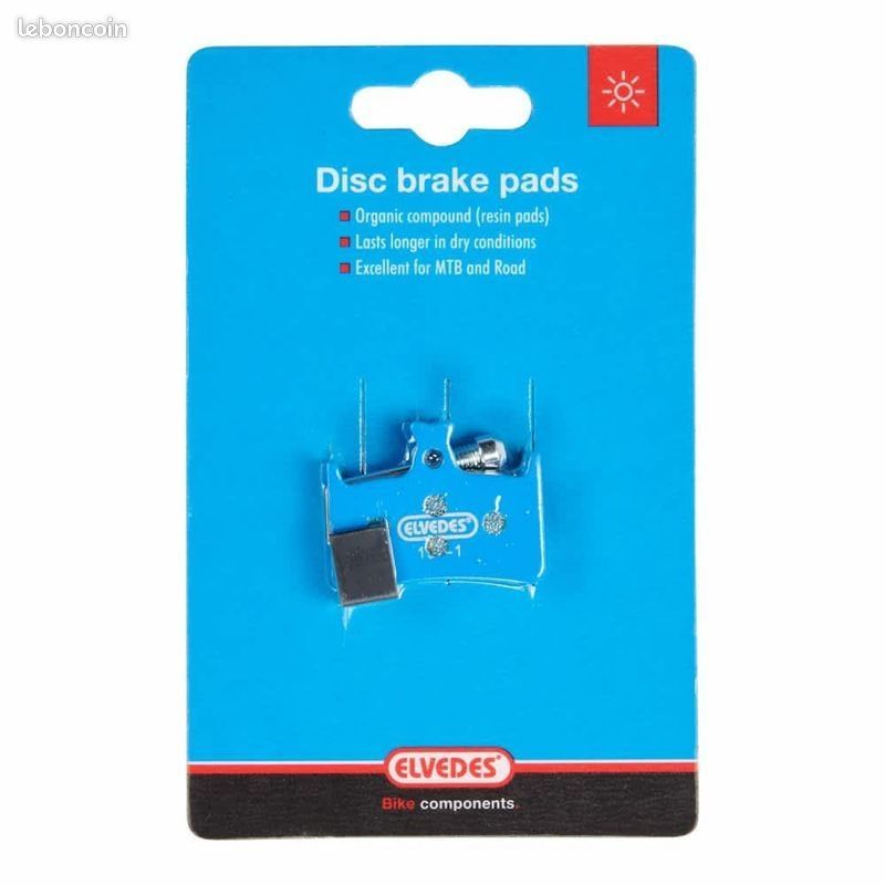 ELVEDES Plaquettes De Frein Organiques Pour VTT, Route, E-Bike – 1 Paire, Compatibles Tektro IO – Puissance Et Endurance