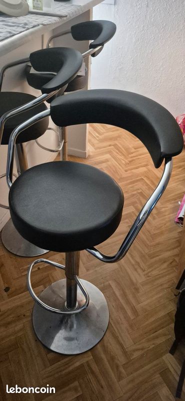 Vends 4 TABOURETS DE BAR AVEC DOSSIER (image 3)