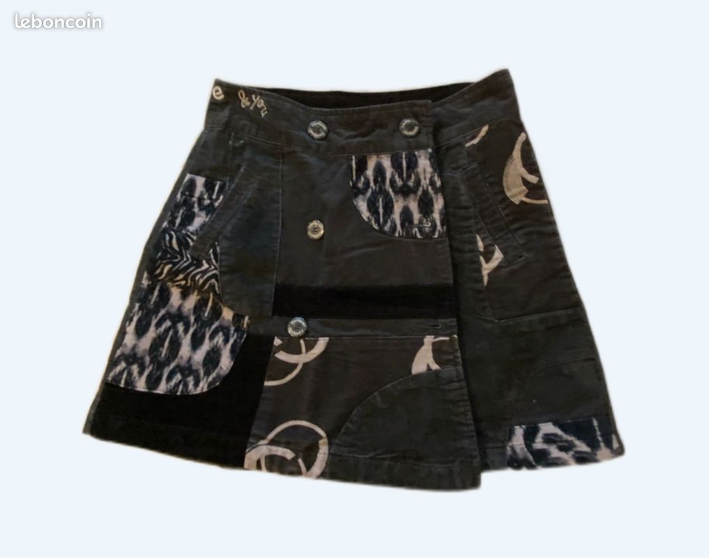 Jupe courte velours (image 1)