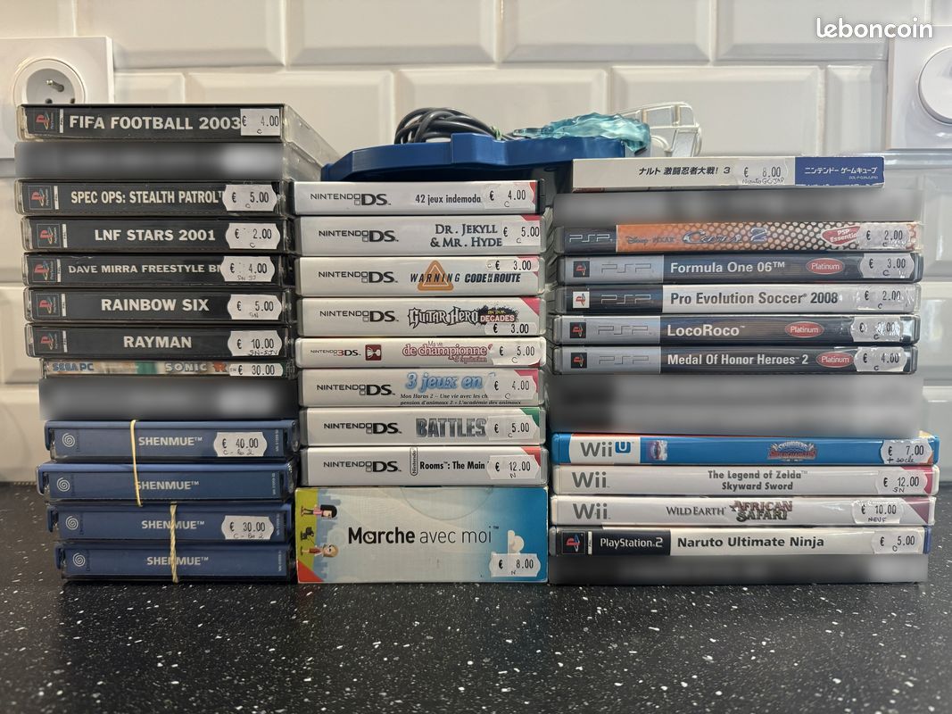 Jeux PS1 Dreamcast PSP PS2 Wii U (image 1)