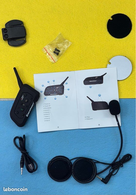 Casque Excelvan V6 Interphone Sans Fil Bluetooth V6-1200 Casque De