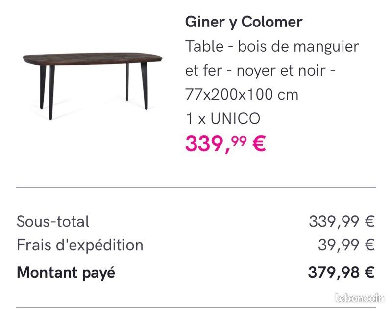 Table et chaise (image 2)