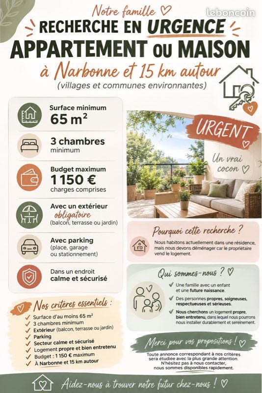Maison 4 pièces 68 m² · à Narbonne · 68 m² · 800 €