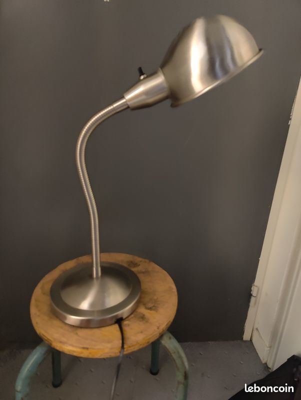 Lampe Ikea Format A0103 Chromée vintage année 1980 (image 2)
