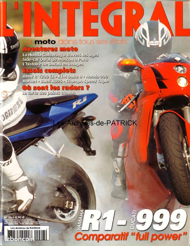 INTEGRAL 26 BMW R1200 CL YAMAHA R1 DUCATI 999 KTM 640 HONDA GL