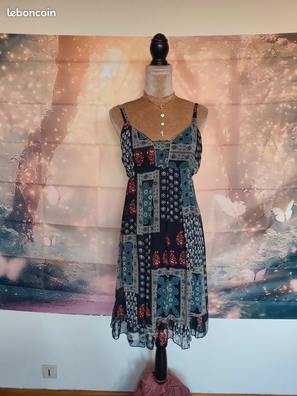 Robe d'été a bretelles originale La fee maraboute Taille XL (image 4)