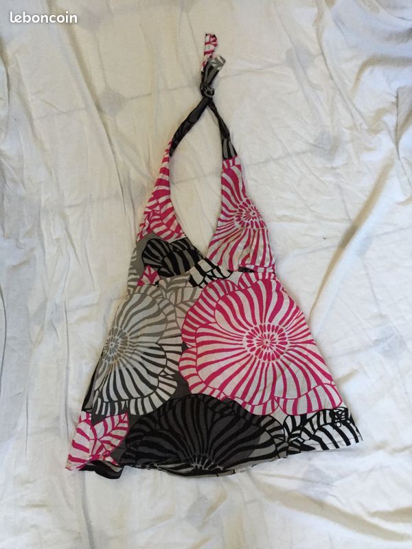 Tunique dos nu rose noir gris blanc ripcurl 36 (image 1)