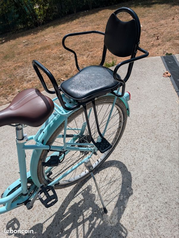 Vélo de ville 520 cadre bas vert +s siège enfant (image 3)