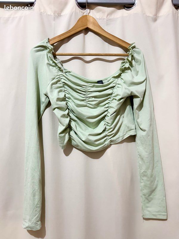 Top Vert Femme Taille M - Neuf Avec étiquettes - T-shirt Tunique Tendance