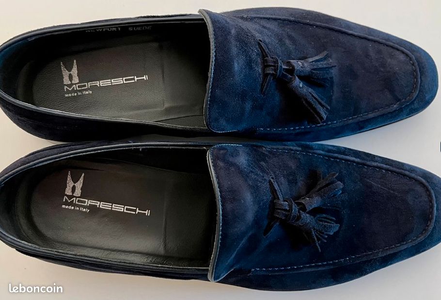 Mocassins bleus « MORESCHI » (image 2)