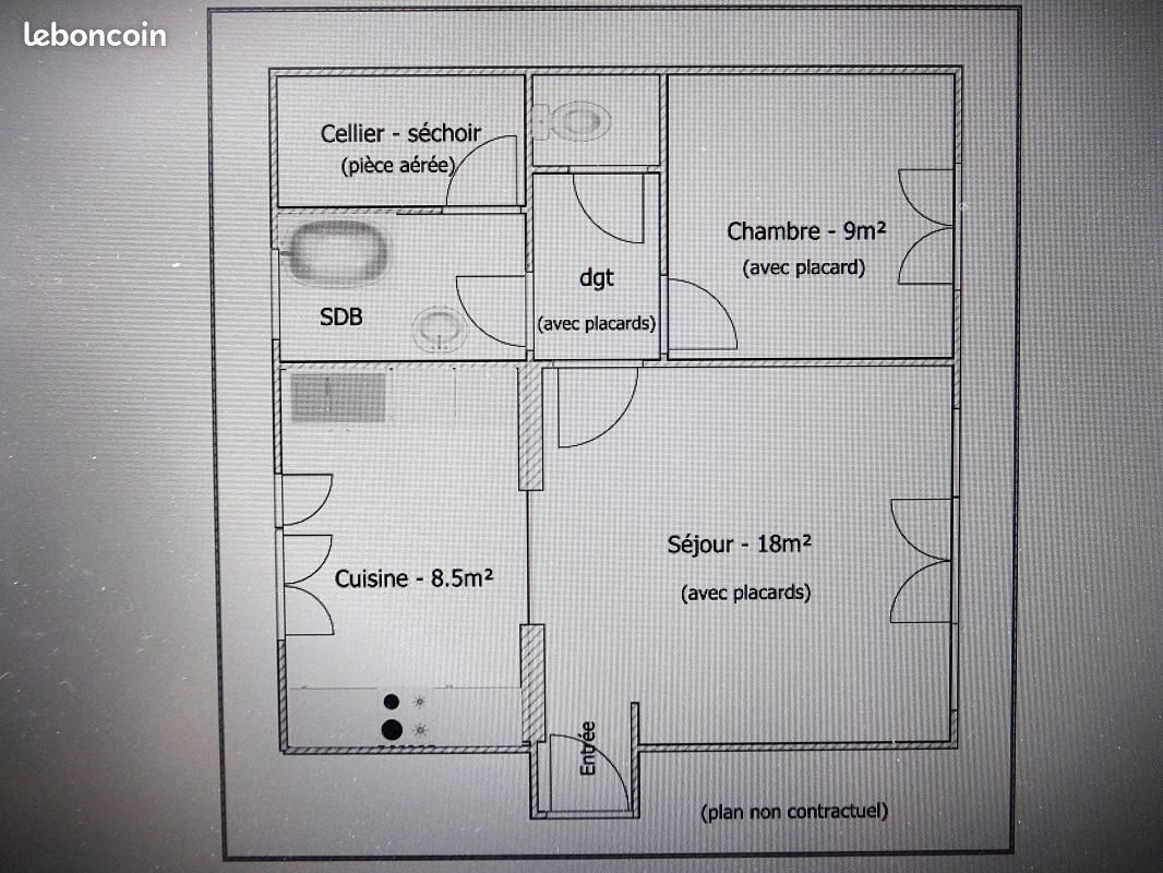 Appartement 2 pièces 45 m² (image 2)
