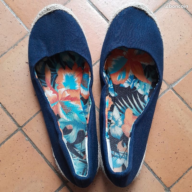 Espadrilles bleues marine 38 (image 1)