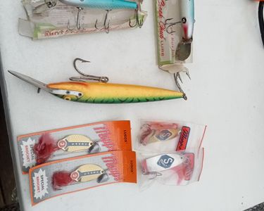 Lot De Leurres De Pêche Vintage Cuillère Spinner Wonderlure Mepps Dft Nebco