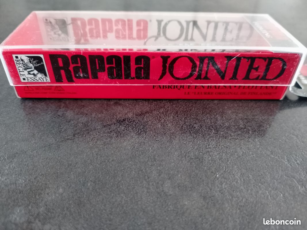 Leurre De Pêche Ancien Rapala Perche Articulé Flottant J-11 P, Dans Sa Boîte Vintage