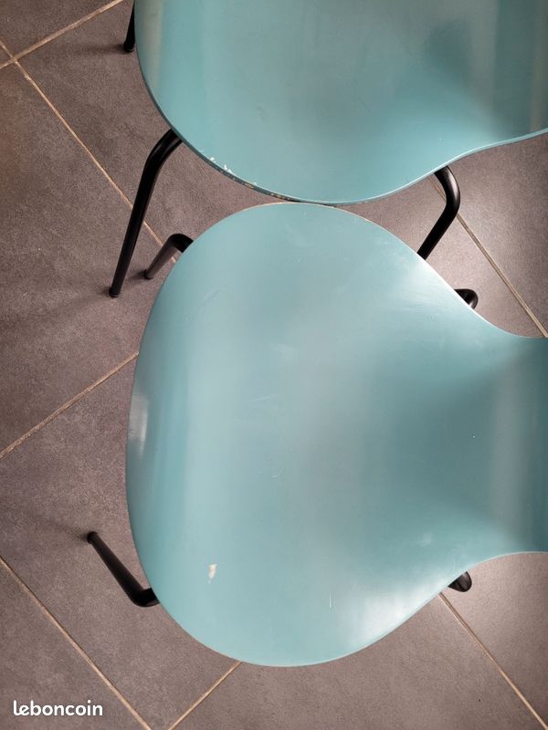Lot de 2 chaises bleues (image 2)
