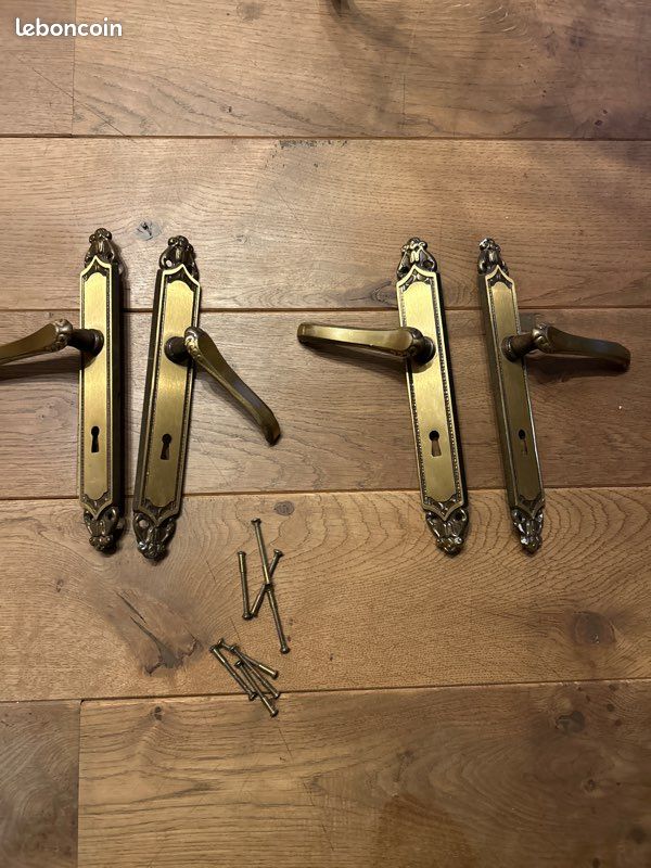 Poignée porte déco laiton (image 1)