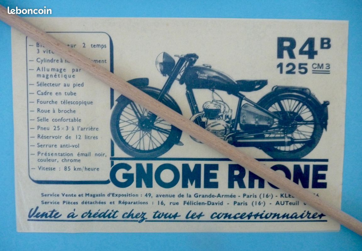 Poster Moto Gnome Rhone Rf0492 – 50x70 Cm – Affiche Vintage