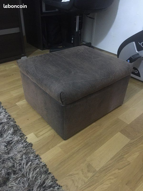 Petit pouf marron (image 1)