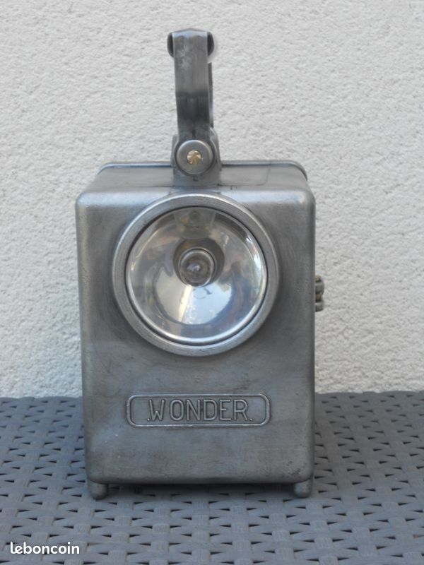 Ancienne lampe WONDER type AGRAL SNCF TRAIN Cheminot STYLE INDUSTRIEL (image 3)
