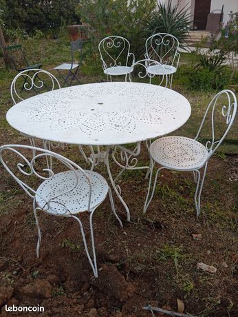 Table D'appoint Vintage En Fer Blanc – 60 Cm – Palazzo INT – Neuf