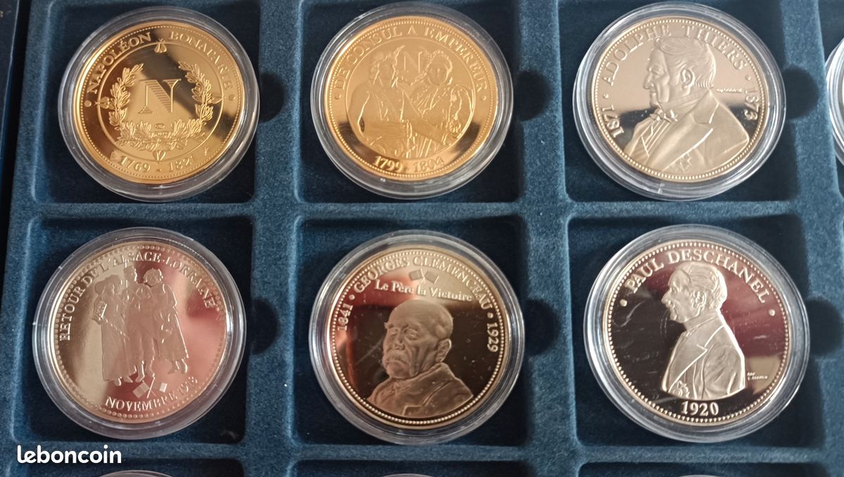 Coffret de 24 médailles neuves République Française valeur du neuf 524 euros (image 3)