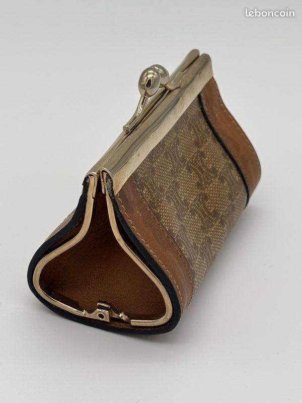 Porte-monnaie Clipsé ELODIE En Toile - Modèle Vintage TBEG (Noir, Occasion)