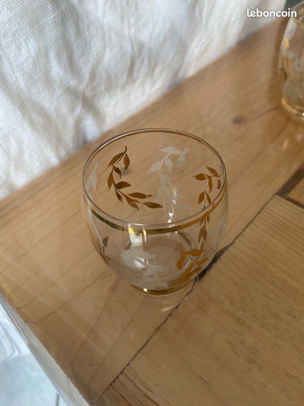 6 verres à digestif dorés (image 3)