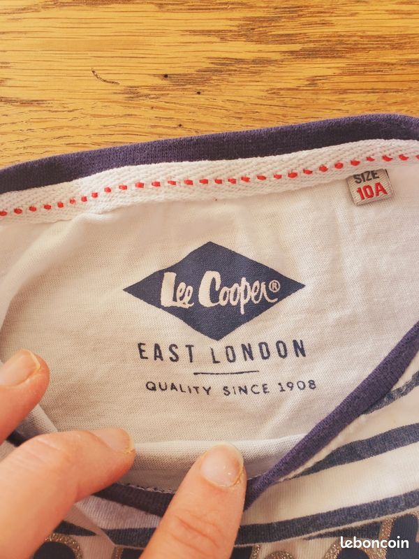 Tee-shirt fille coton 10 ans Lee Cooper (image 3)