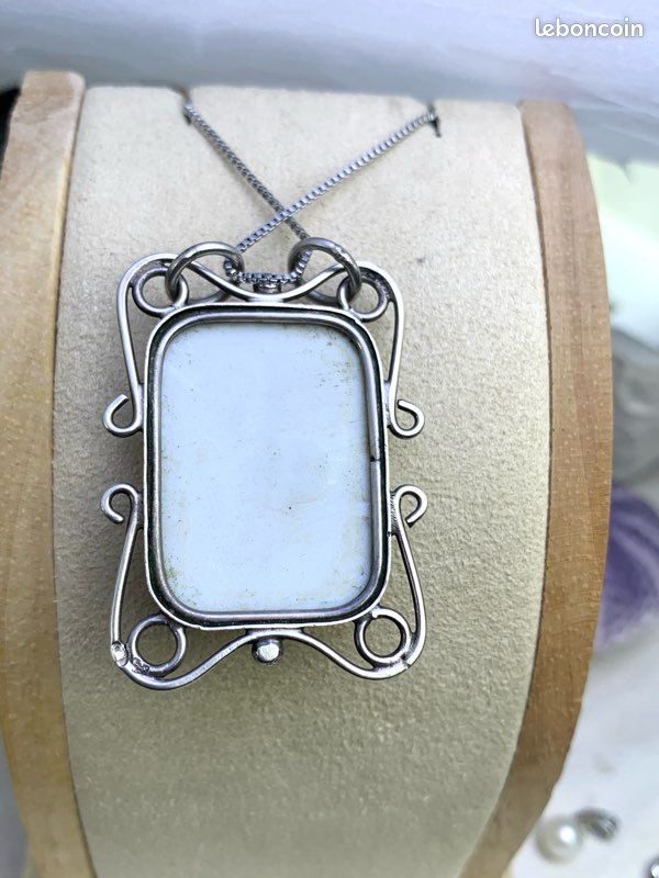 Broche / Pendentif Ancien – Argent Massif – Motif Oriental – Bijou Vintage