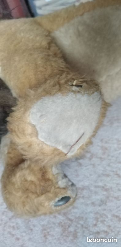 Peluche géante vintage d'un Lion des années 70 collector et très