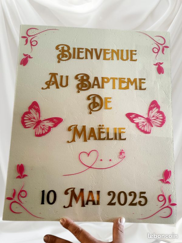 Panneau de bienvenue personnalisé Baptême (image 3)