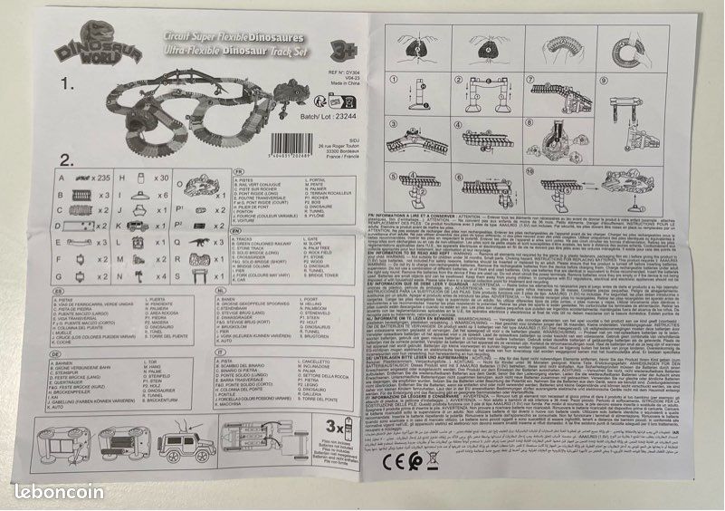 Circuit Super Flexible Dinosaures - 304 pièces - Très bon état - Boîte d’origine - 30 (image 4)