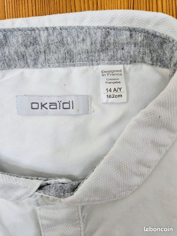Chemise blanche Okaïdi garçon 14 ans (image 4)