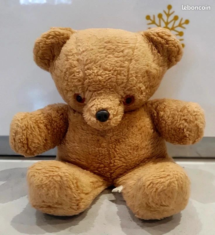 Peluche Ours Vintage 44 Cm – Mécanisme Musical – Beige – Collection