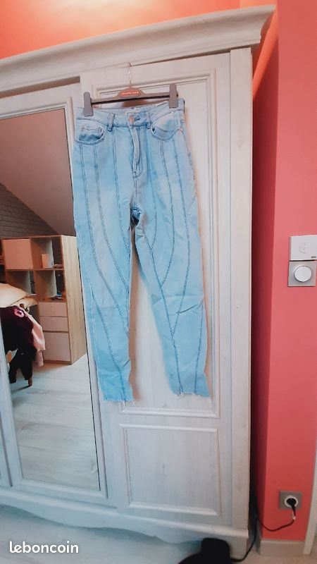 Jean taille haute original bleu pimkie femme 34 (image 2)
