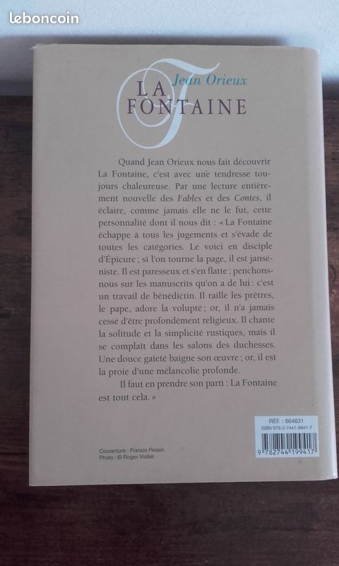La fontaine ou la vie est un conte Jean Orieux biographie (image 2)