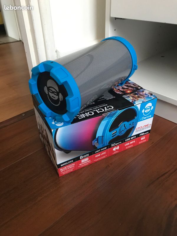 Enceinte bluetooth iDance cyclone 300 bleue (image 1)