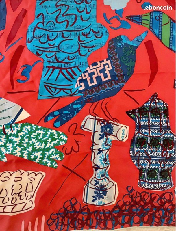 Carré en soie Hermès - Bela Silva Maison des oiseaux parleurs (image 4)