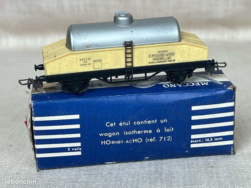 Wagon-citerne Hornby O - L'Économique ESSO, Tôle, Années 1930, 12 Cm (bon état, Rare)