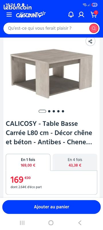 Table basse carrée (image 7)