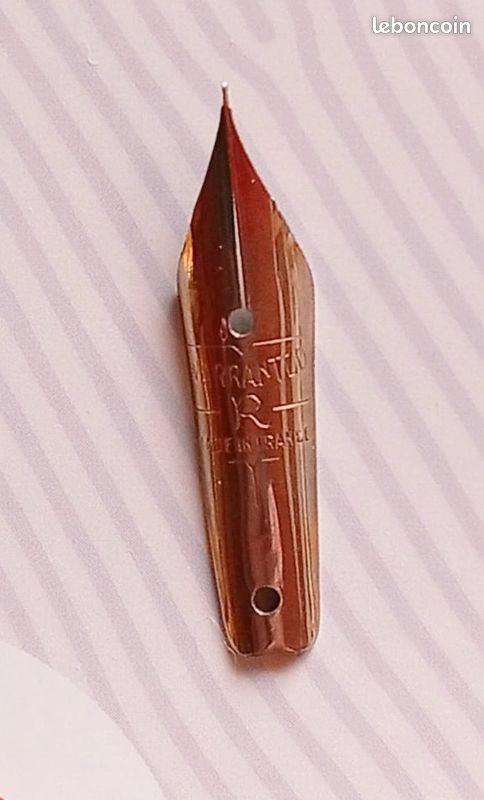 Ancienne plume année 1950 – or 18 crt gravé crabe et aigle ? 0.25 grs (image 3)