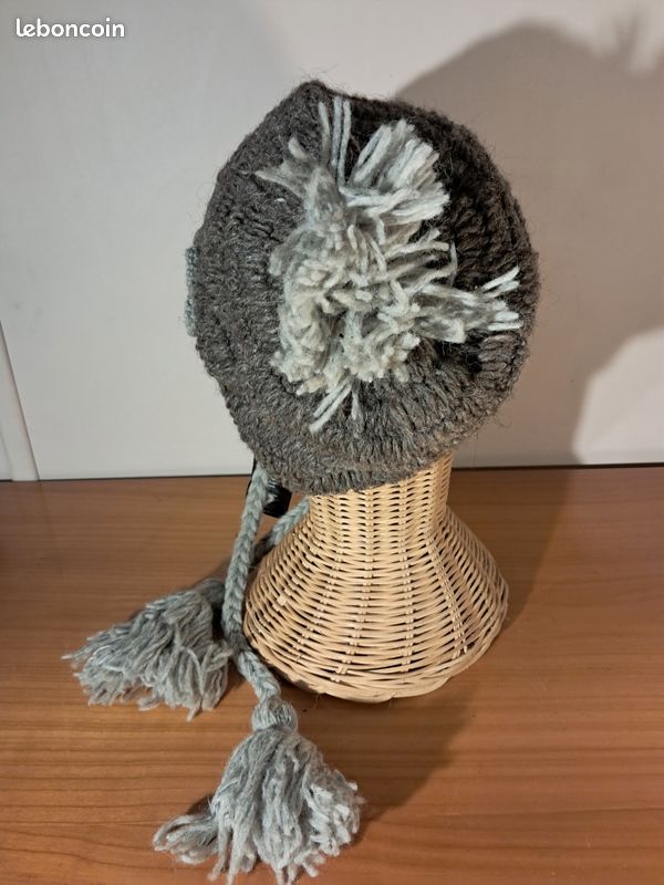 Casquette En Laine 100% Népal Doublée Polaire - Fait Main - Taille Unique Unisexe