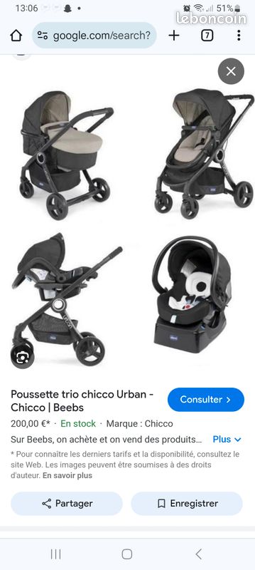 Reservation Chicco Poussette Urban Poussette Trio Chicco Urban